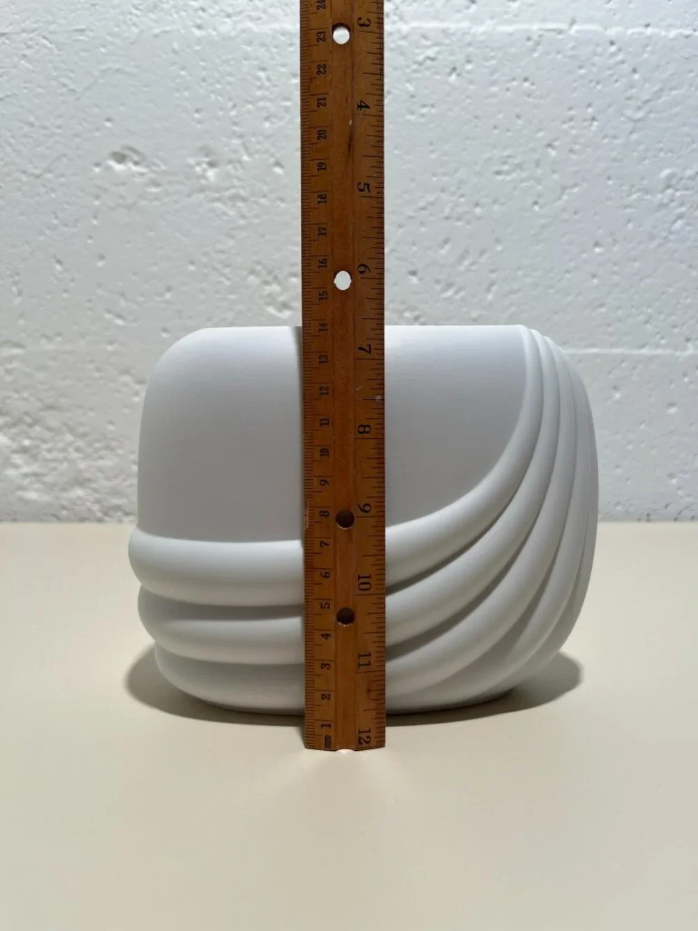 Rosenthal Studio Line Vintage Porcelain Curved Geometric Bisque Vase